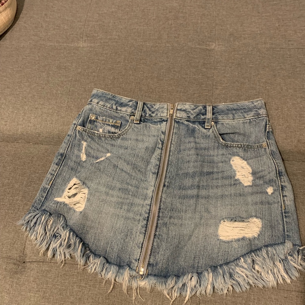 Garage Zip up mini skirt